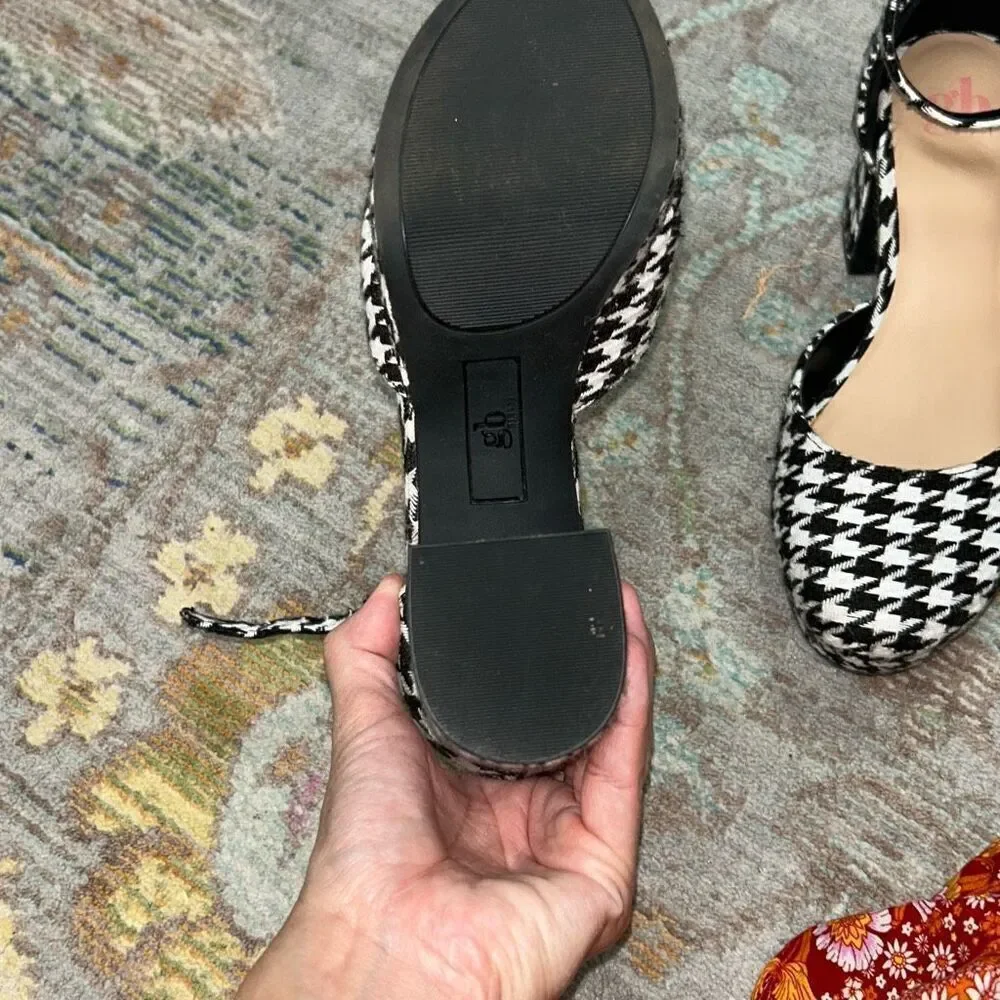 Gianni bini girl’s houndstooth heels sz 2